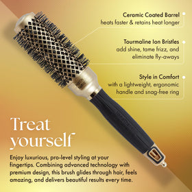 Olivia Garden NanoThermic Round Hair Brush close-up of bristles
