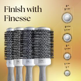 Olivia Garden round brush showing ceramic-coated barrel
