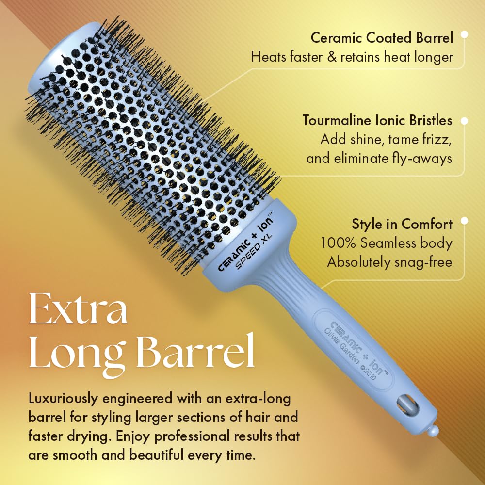Olivia Garden round brush with retractable sectioning pick