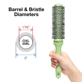 Olivia Garden Thermal Hair Brush showing ceramic-coated barrel
