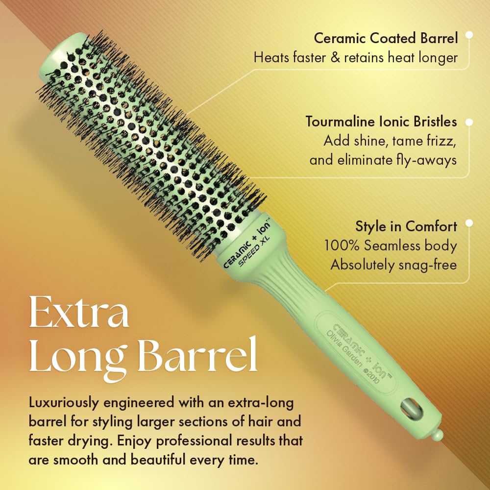 Olivia Garden Thermal Hair Brush with retractable sectioning pick