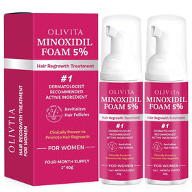 OLIVITA 5% Minoxidil Foam front view with packaging