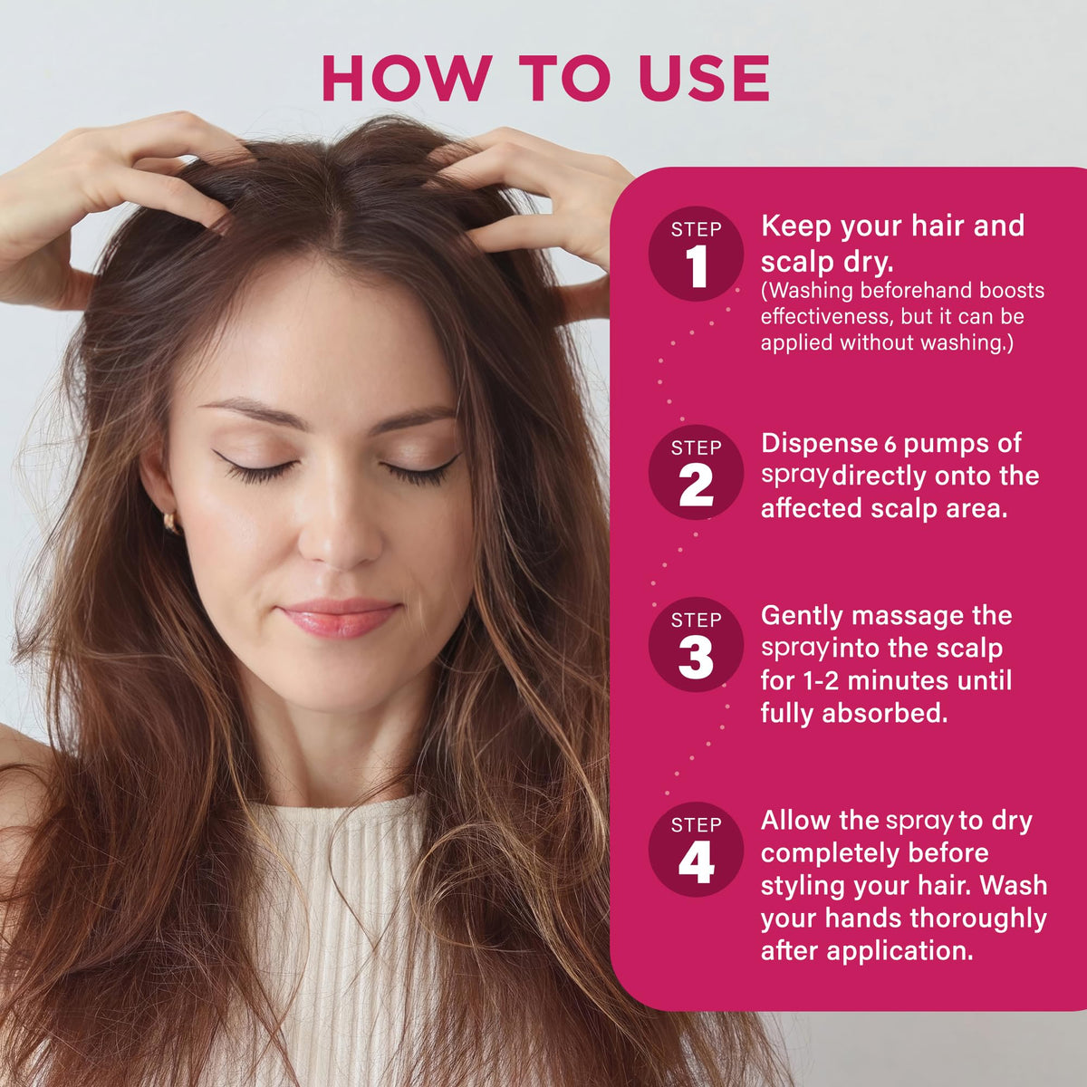 OLIVITA 5% Minoxidil Spray with ingredients display