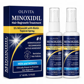 OLIVITA Hair Growth Serum 5% Minoxidil front view with spray nozzle