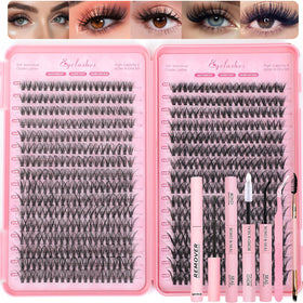 OLLAVO Lash Clusters Kit 640 Pcs with lash bond and tools