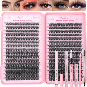 OLLAVO Lash Clusters Kit with 640 pcs eyelashes and accessories
