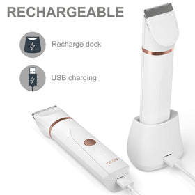 OLOV Electric Body Hair Trimmer close-up of ceramic blade