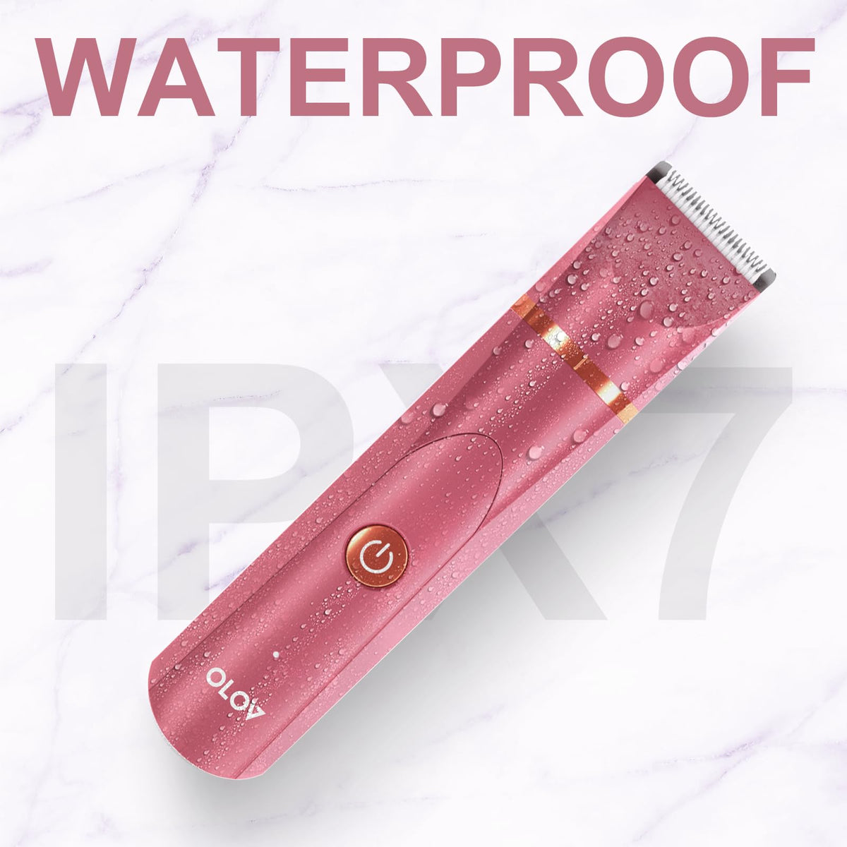 OLOV Electric Body Hair Trimmer close-up of the grooming head