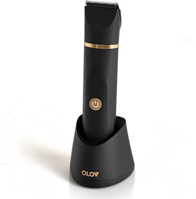 OLOV Electric Body Hair Trimmer front view with ceramic blades