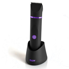 OLOV Electric Body Hair Trimmer front view with ceramic blades