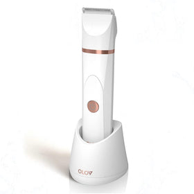 OLOV Electric Body Hair Trimmer front view with ceramic blades