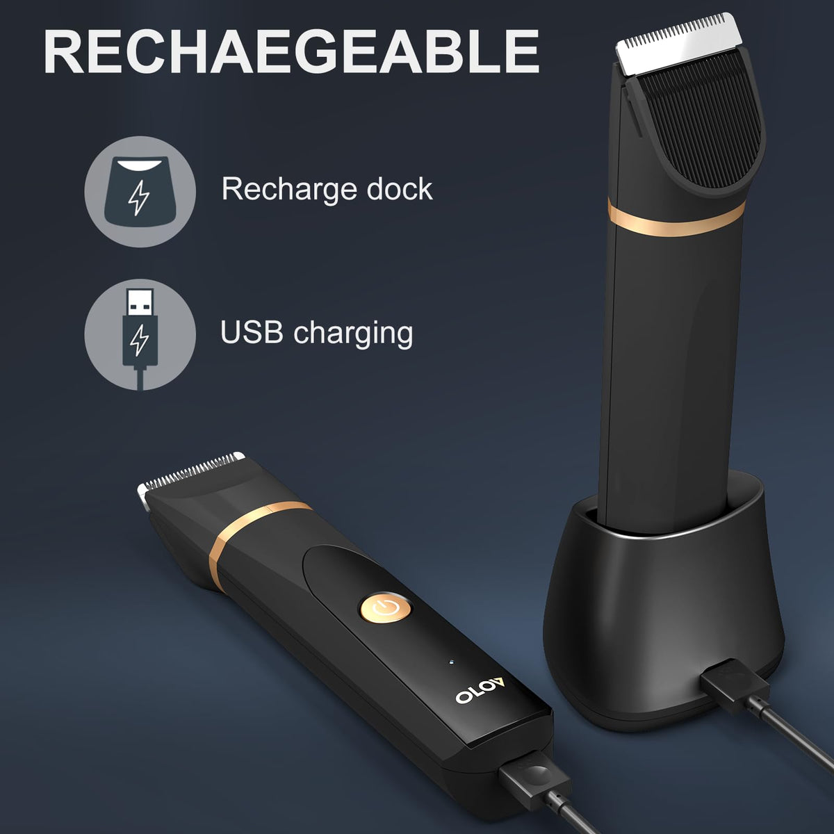 OLOV Electric Body Hair Trimmer packaging design