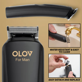 OLOV For Man Beard Trimmer in use for beard trimming