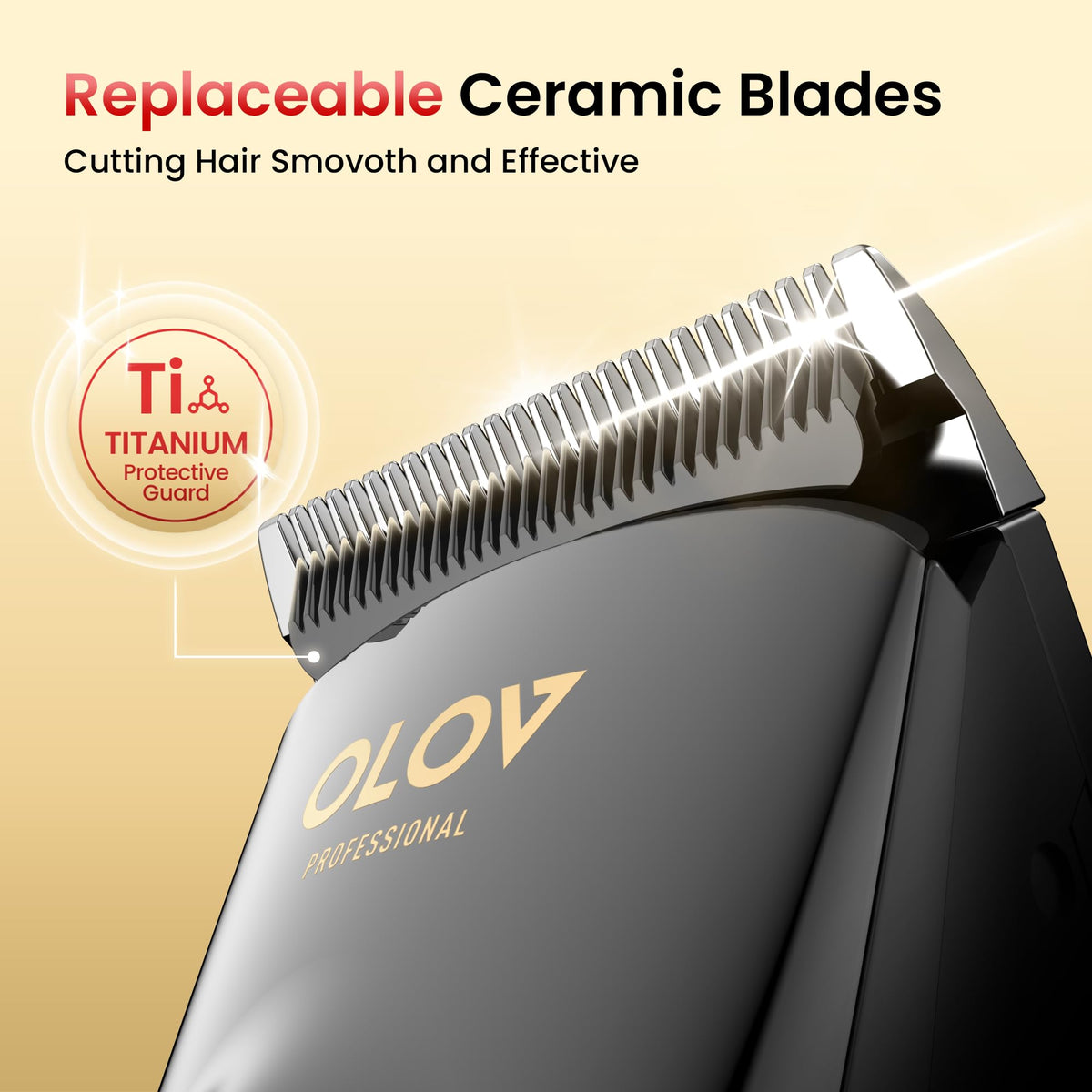 OLOV PROFESSIONAL hair clippers adjustable length settings