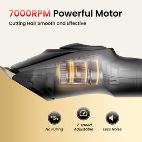 OLOV PROFESSIONAL hair clippers dual-speed motor close-up