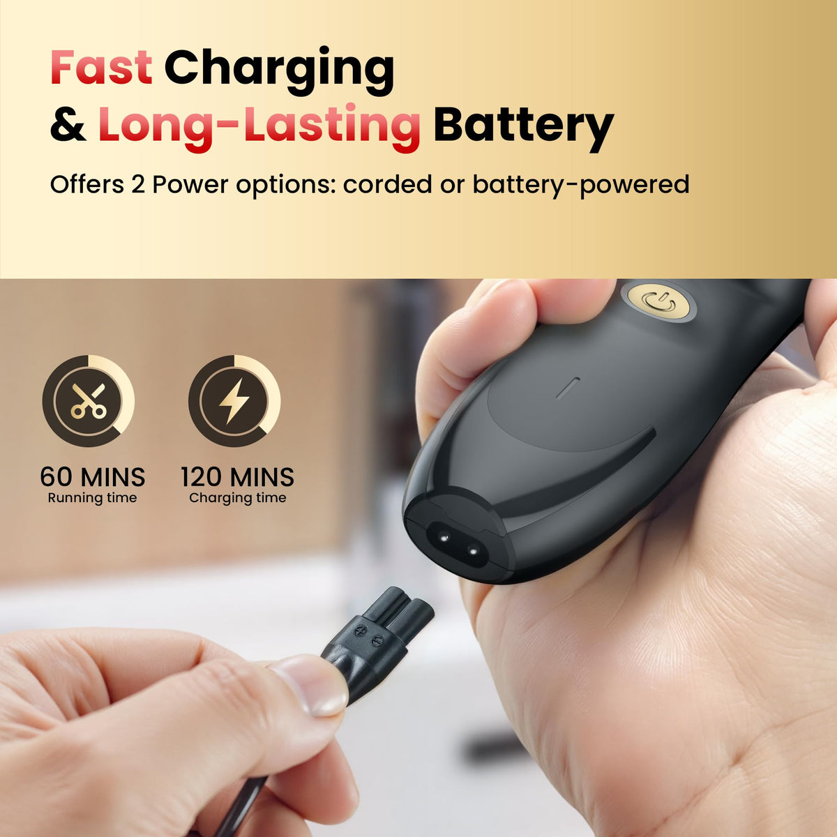 OLOV PROFESSIONAL hair clippers side view