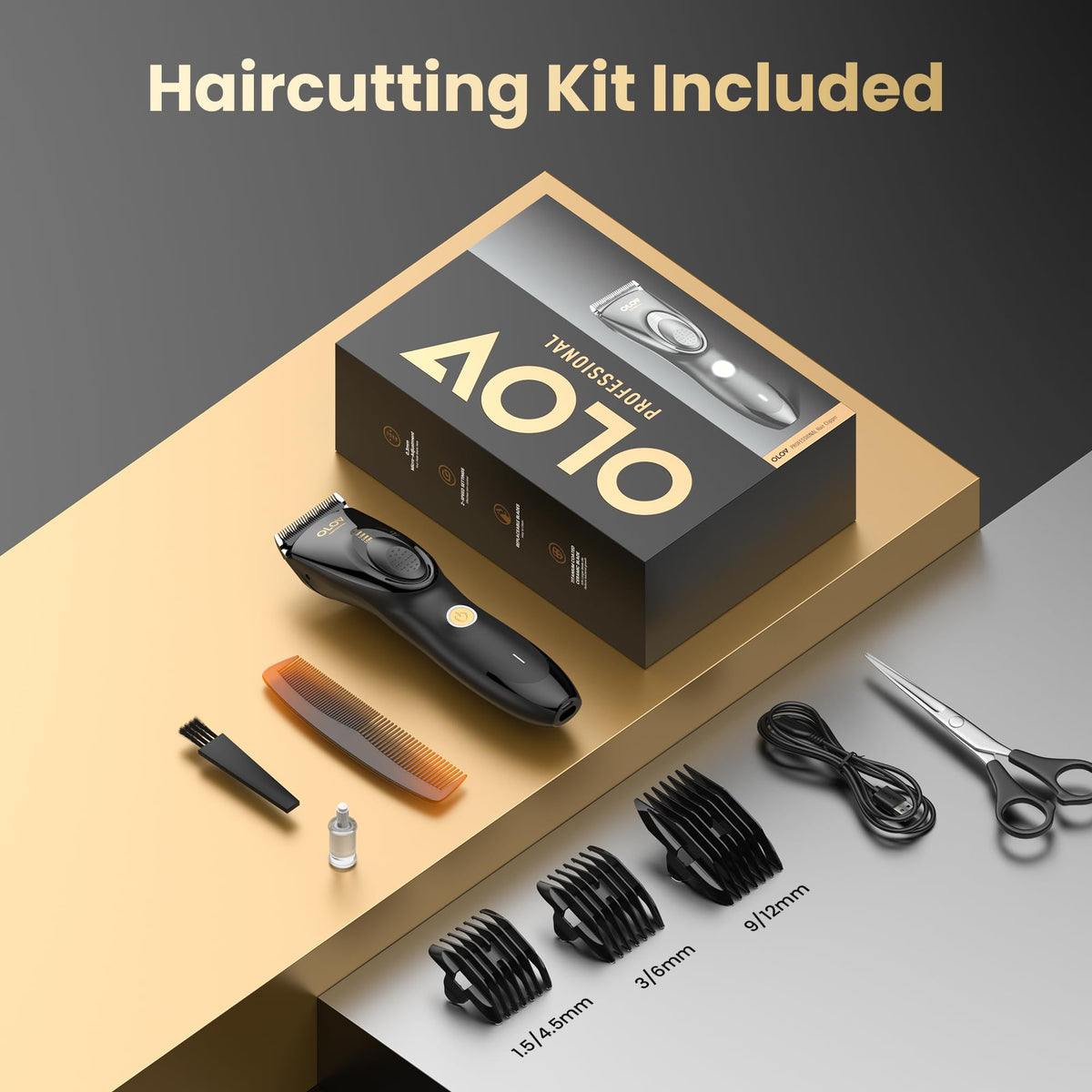 OLOV PROFESSIONAL hair clippers with charging cable