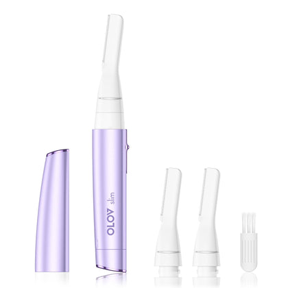 OLOV slim Facial Hair Removal Trimmer front view in purple
