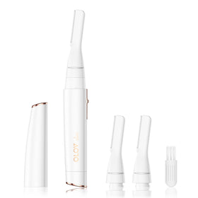 OLOV slim Facial Hair Removal Trimmer front view in white