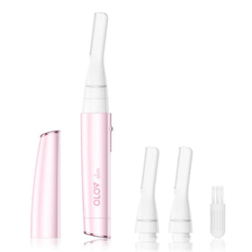 OLOV slim Facial Hair Removal Trimmer in pink, front view