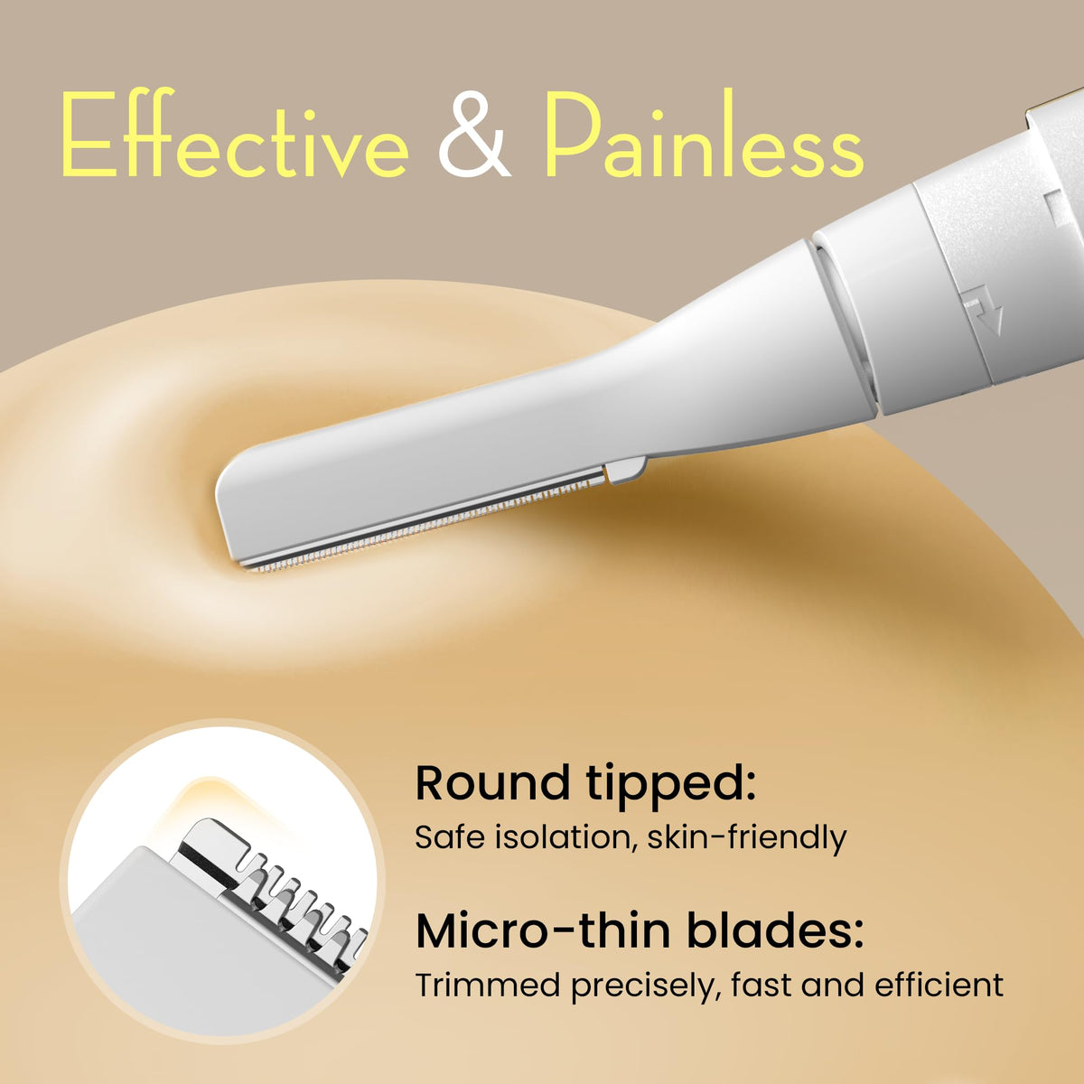 OLOV slim Facial Hair Removal Trimmer with pivoting head
