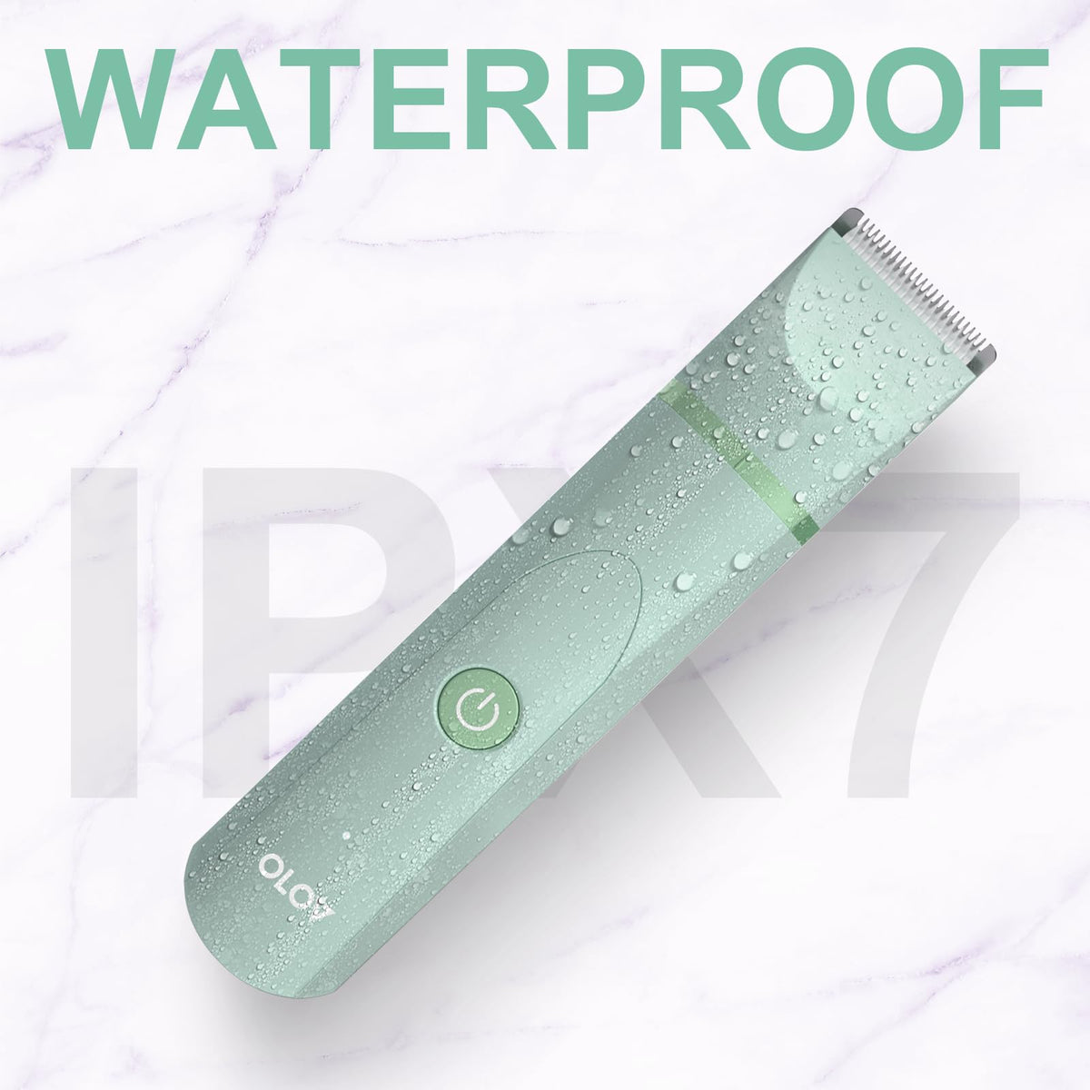 OLOV trimmer demonstrating use in the shower
