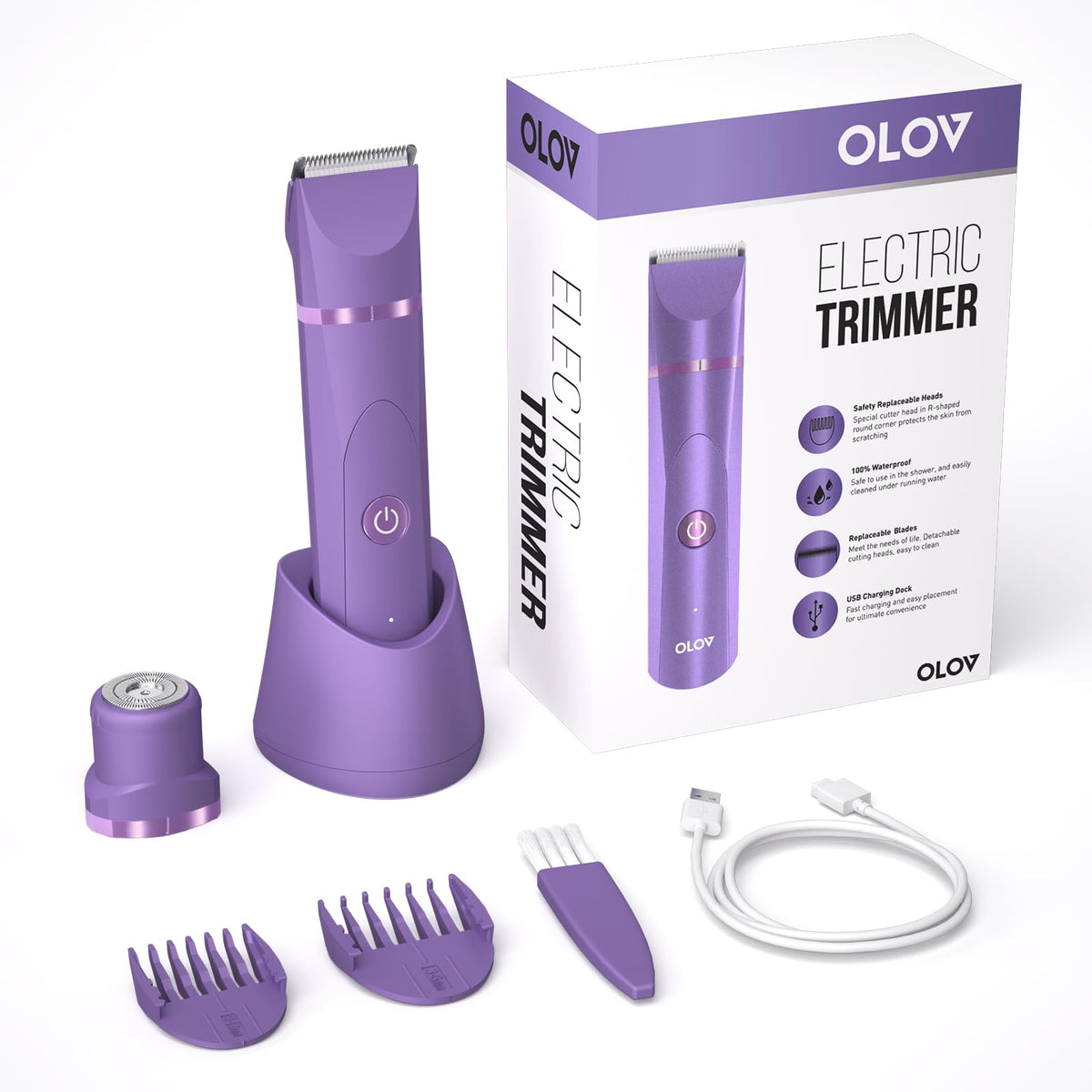 OLOV trimmer with ceramic blade close-up