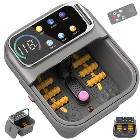 Omnqira Collapsible Foot Spa front view with bubble jets