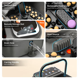 Omnqira foot spa bath easy-drain hole close-up