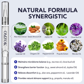 OMZOK Toenail Fungus Pen beside nail file