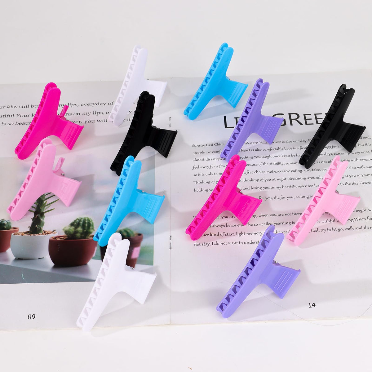 Ondder Butterfly Hair Claw Clips in a hair salon setting