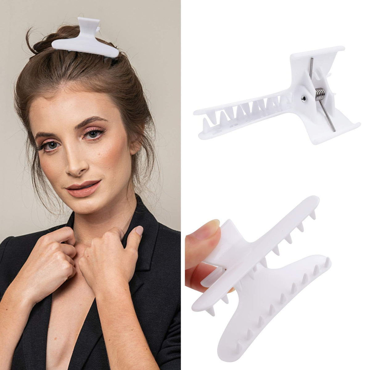 Ondder hair clips in use holding hair in place