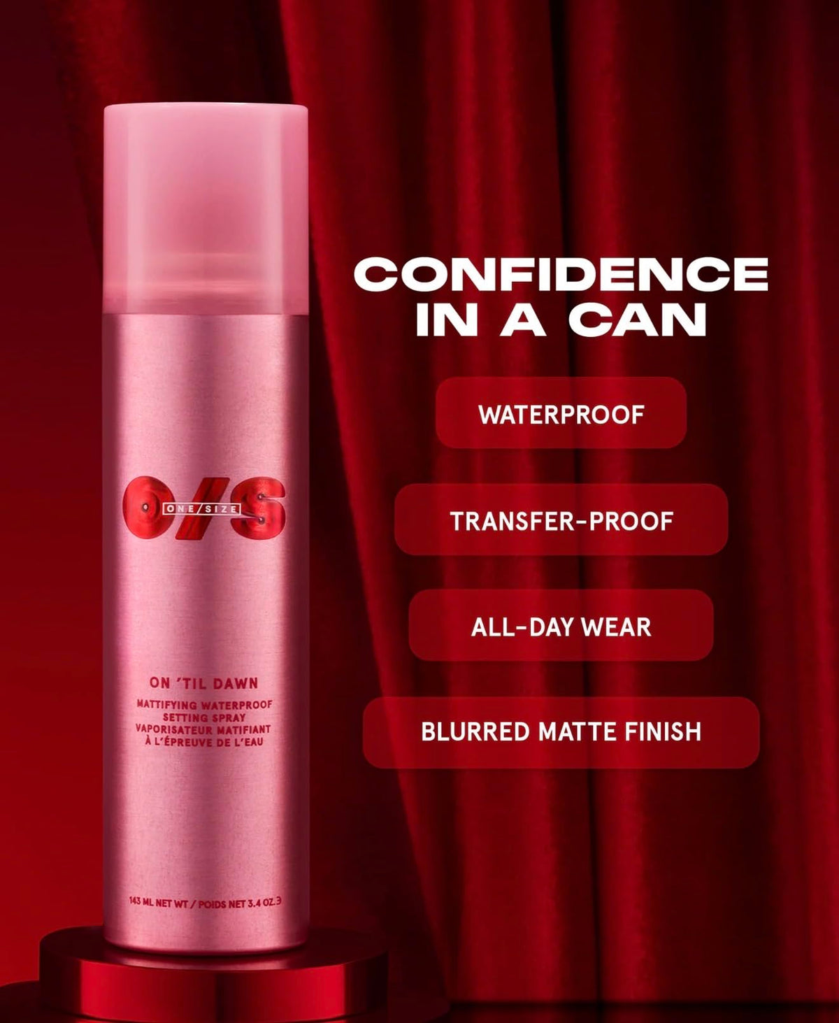 One Size On 'Til Dawn Spray showing the nozzle