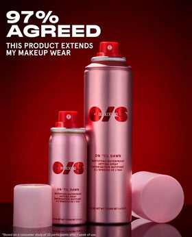 One Size On 'Til Dawn Spray with makeup products