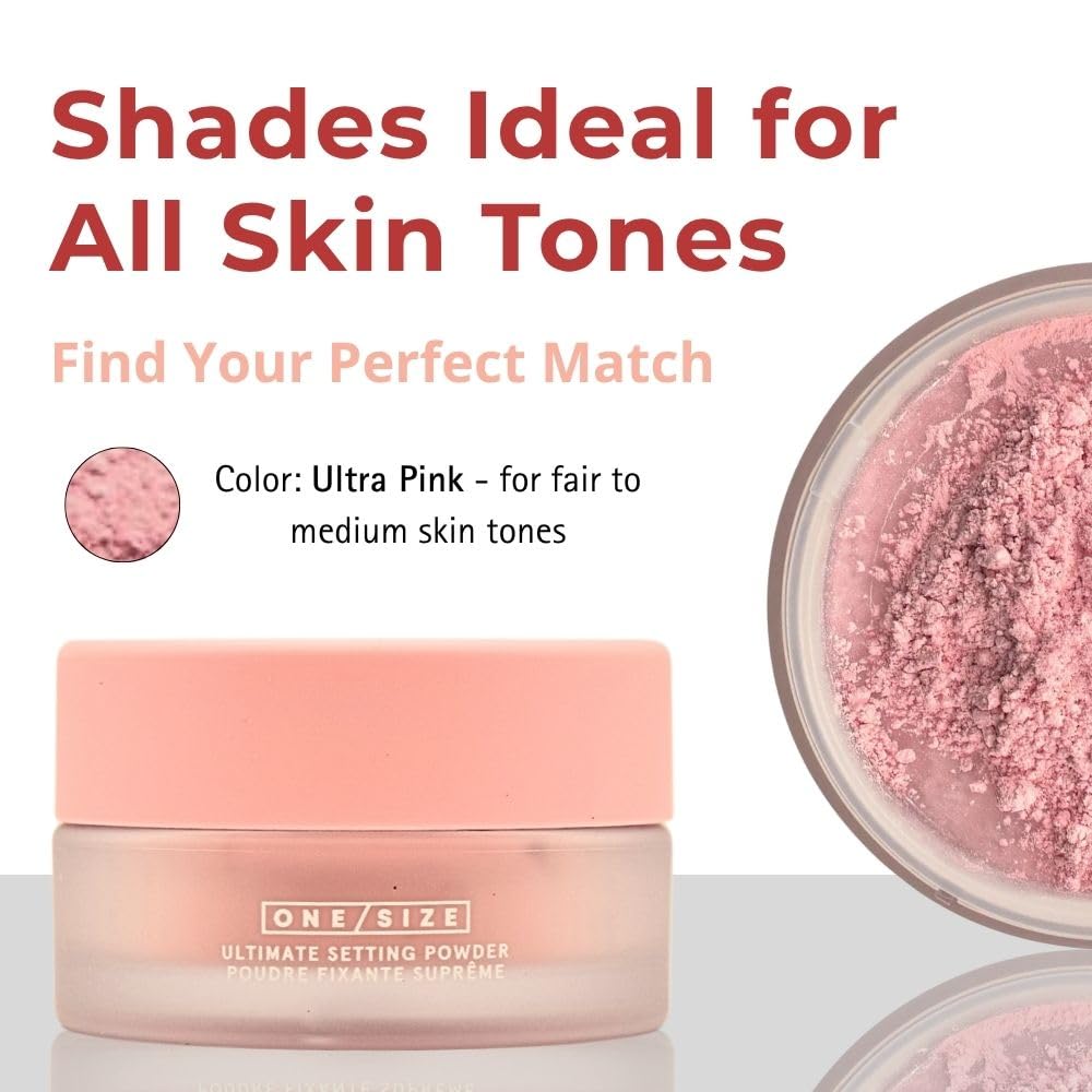 One Size Ultimate Blurring Setting Powder Ultra Pink application