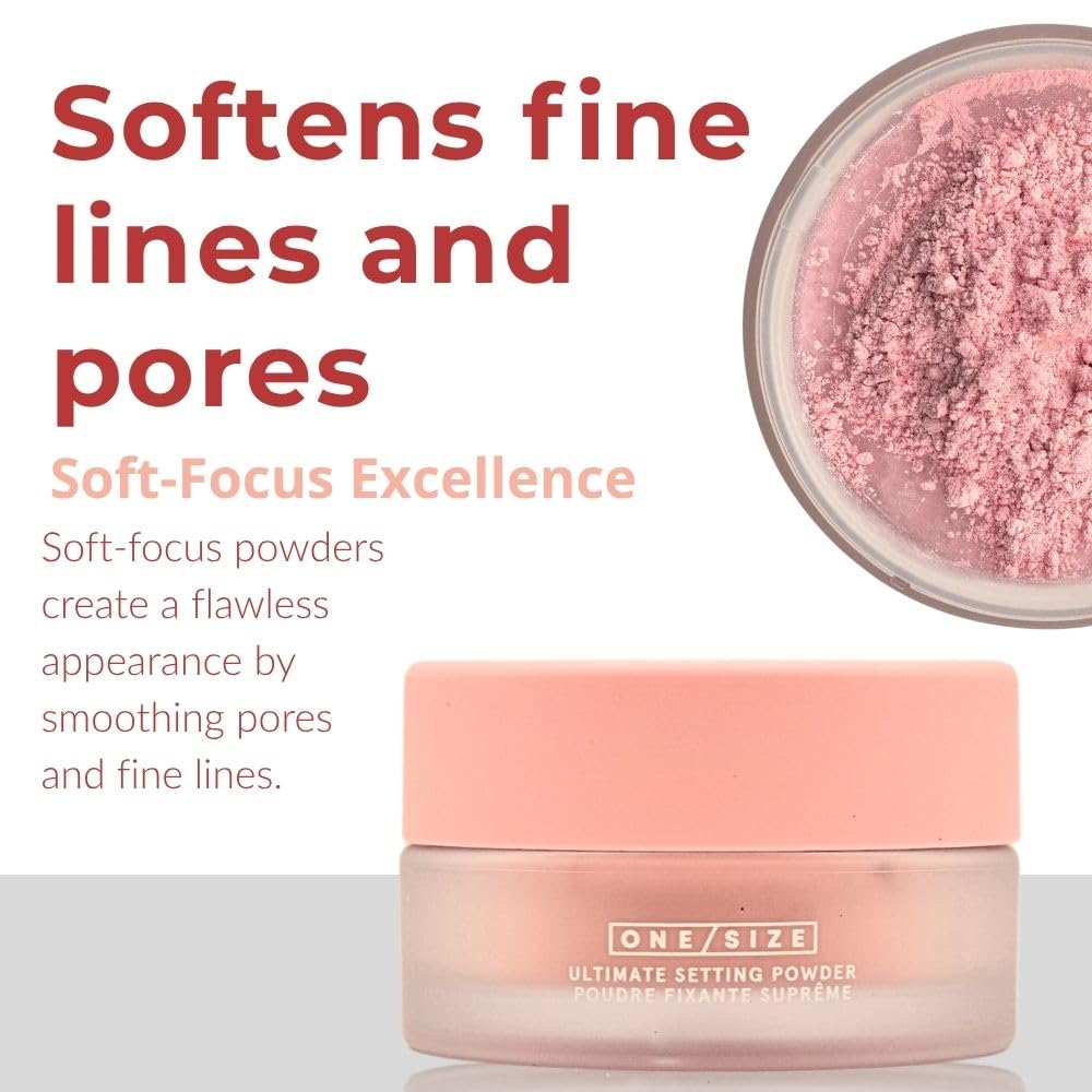 One Size Ultimate Blurring Setting Powder Ultra Pink texture close-up