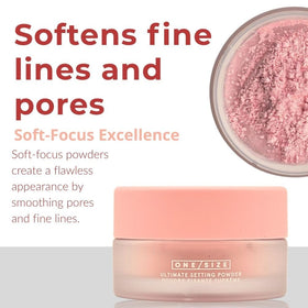 One Size Ultimate Blurring Setting Powder Ultra Pink texture close-up
