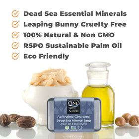 One With Nature Activated Charcoal Soap packaging