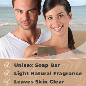 One With Nature Dead Sea Mineral Mud Soap Bar close-up of texture