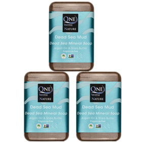 One With Nature Dead Sea Mineral Mud Soap Bar front view