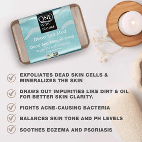 One With Nature Dead Sea Mineral Mud Soap Bar side view
