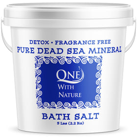 One With Nature Dead Sea Salt 5Lb package front view