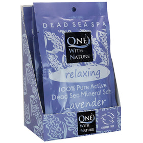 One With Nature Dead Sea Salt Bath Lavender 2.5oz pack front view
