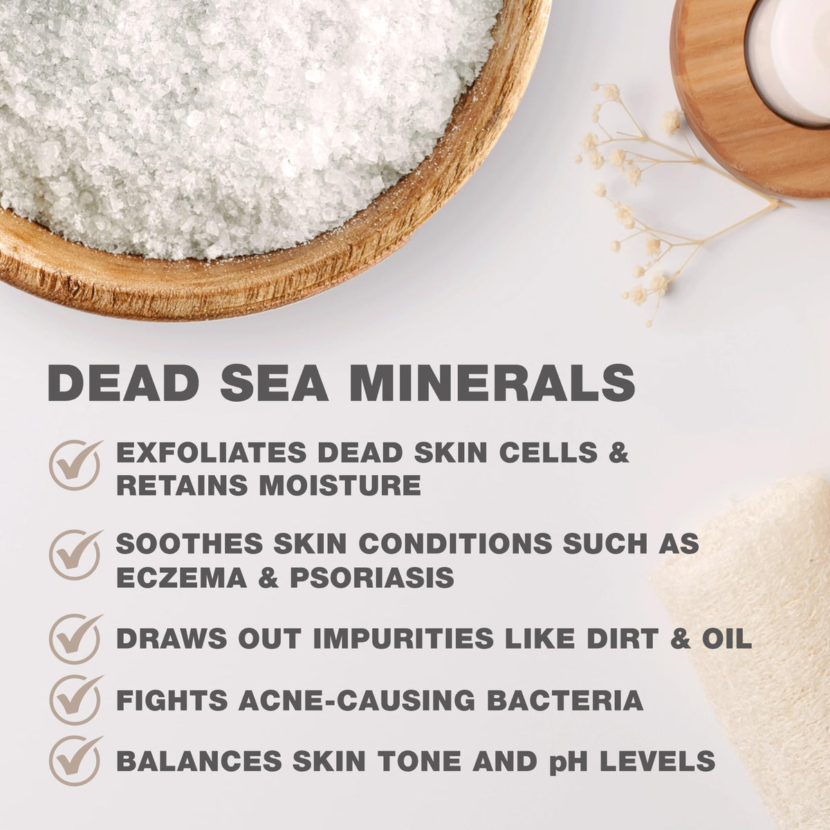 One With Nature Dead Sea Salt Bath Salts 2.5oz packaging