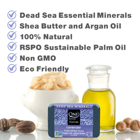 One With Nature Dead Sea Salt Lavender Soap packaging