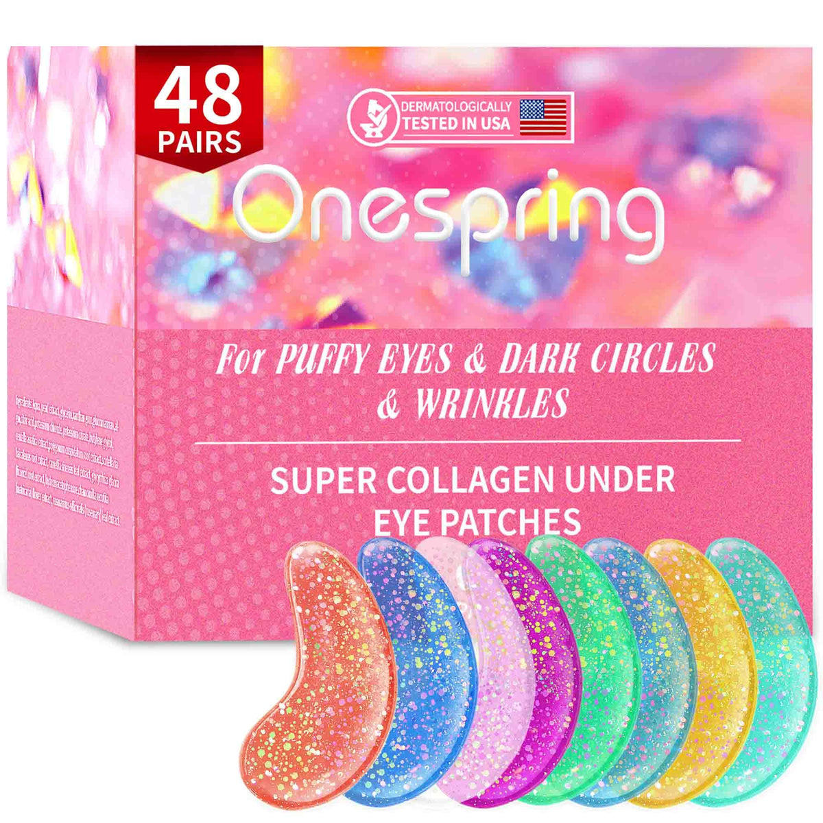 Onespring Eye Masks 48 Pairs front view with packaging