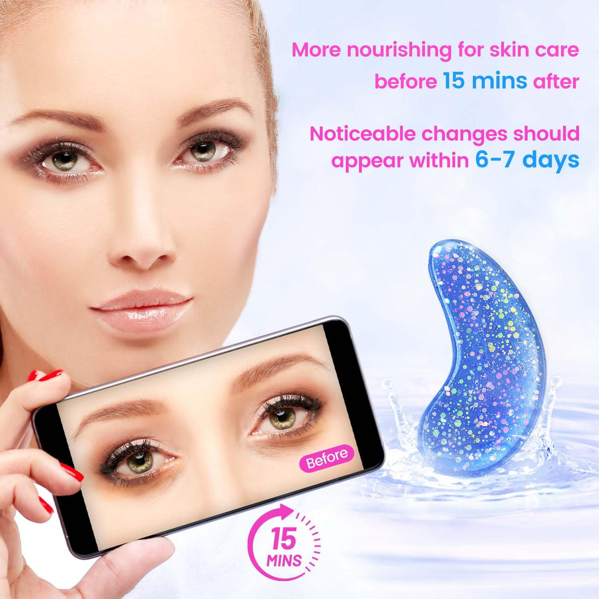 Onespring Eye Masks 48 Pairs showing texture of the patches
