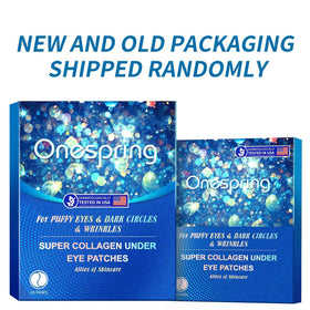 Onespring Eye Masks alongside skincare routine products