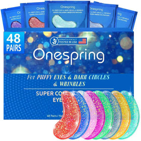 Onespring Eye Masks front view packaging with 48 pairs