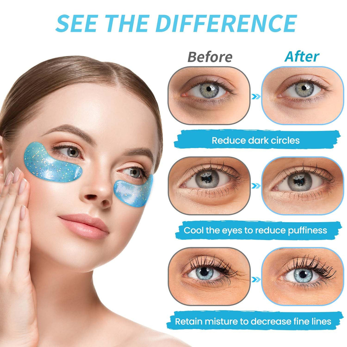 Onespring Eye Masks gel pads close-up